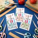 AmazingSpark 12 Pack School End of The Year Gifts for Teachers 6.3" Pastel Classroom Scissors Stationery Bulk Thank You Cards End of The Year Teacher Appreciation Gifts Back to School Party Supplies