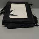 EUSOAR Wedding Gift Bags - 20pcs 10.6"x3.1"x8.3" Black Clear Transparent Paper With Handles - Bouquet Tote Shopping Bags With Window for Wrapping, Festival, Bridal Party