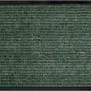 Mayberry Rug Weather Guard Door Mat, Made in the USA, Heavy Duty Entrance Mats, Commercial Office Doormat, Waterproof, Vinyl Backing, Boot Scraper, Green 18"x28"