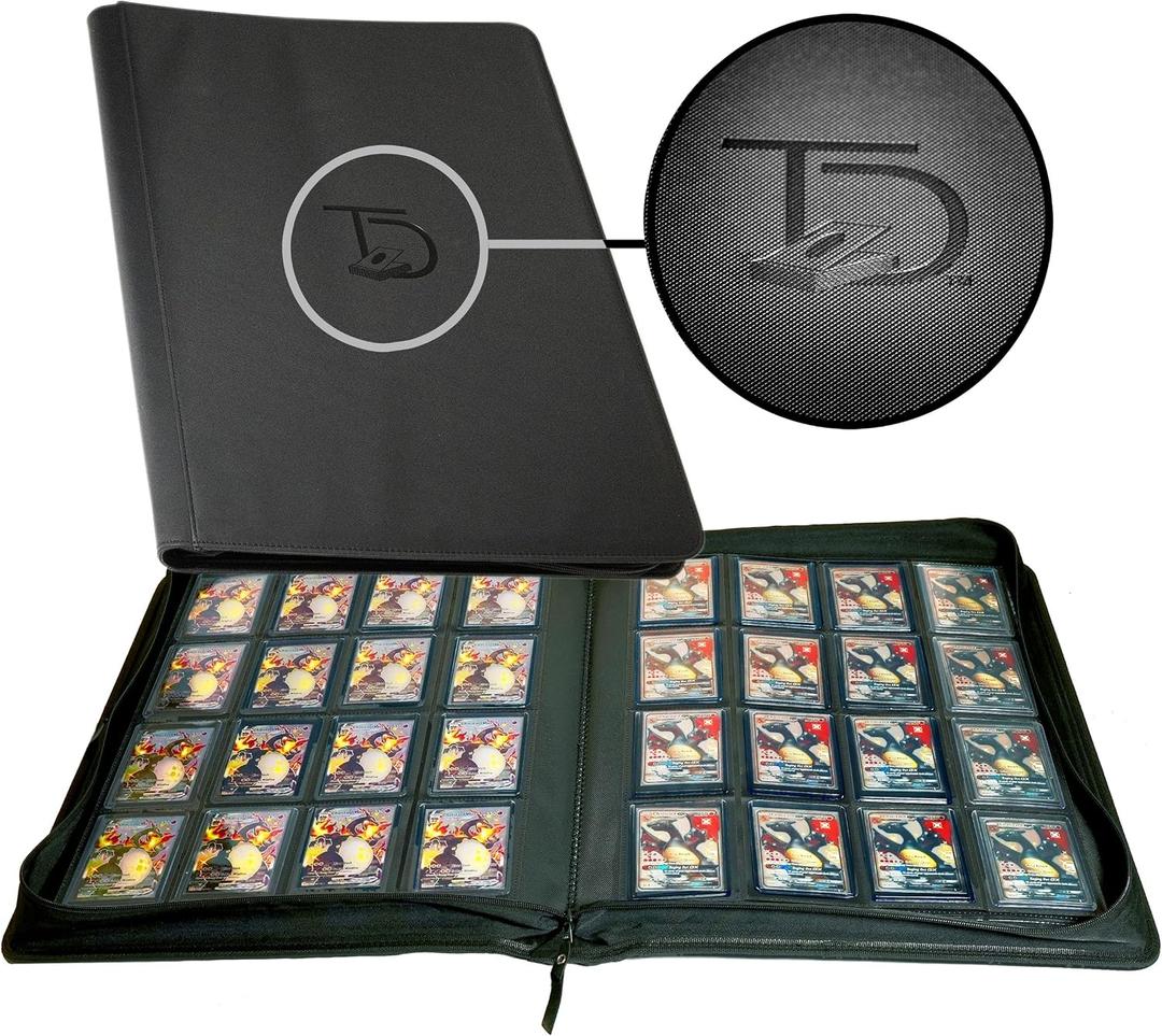 640 TopLoader PORTFOLIO - 16 Pocket Card Binder Album - TCG Secure Storage Sleeves - Compatible with Yugioh, Magic the Gathering, Pokemon and More - Trading and Sports Card Holder