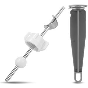 2pcs Sink Drain Parts, Lavatory Pop Up Stopper Assembly with Plug Bathroom Sink Drain Kit Pivot Ball Rod Replacement Compatible with Price Pfister & Popular Band(White,Grey)