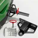 Zero Turn Lawn Mower Hitch with 1-1/4" Receiver, 6mm Thicker Heavy Duty Steel Bolt On Trailer Hitch with Chain Slot & Hitch Pin & Clip, Universal Fit for Tractor, ATV, Trailer