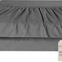 2 Pack Prewashed Deep Pocket Fitted Sheet King Size - Pack of 2 Bed Sheet - Soft Washed Microfiber - Fits up to 16 inch Mattress - Wrinkle Free, Breathable,Fade Resistant,Easy Care (Dark Grey,72"*80")