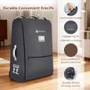 Stroller Bag for Airplane, Stroller Travel Bag Compatible with UPPAbaby Vista, Vista V2, Cruz V2, Rolling Wheel Bag with Storage Pocket, Multiple Handles, Luggage Tag for Flight Travel, Grey