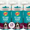 Scotch-Brite Pet Hair Pickup Extra Sticky Lint Roller, Designed for Removing Fur + Fluff on Couches, Clothes, Dog and Cat Beds, & More, 6 Pack, 420 Easy-Tear Adhesive Sheets Total