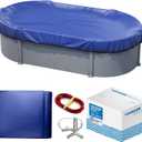 Yankee Pool Cover for Oval Pool | 18 x 33-ft | Oval Winter Pool Cover for Above Ground Pools | Extra Thick & Durable, UV-Resistant | Above-Ground Pool Protection