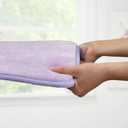 Genteele Memory Foam Bath Mat Non Slip Absorbent Super Cozy Velvet Bathroom Rug Carpet (17 inches X 24 inches, Lavender)