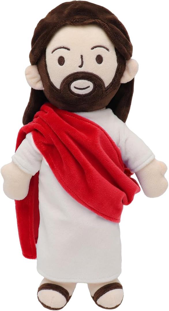 13" Jesus Plush Jesus Stuffed Doll Religious Easter Gifts for Kids Party Favors (Red)