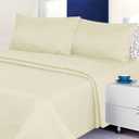 Deluxe 4 Piece Microfiber Sheet Set (Queen, Beige)