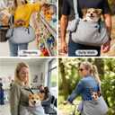 Ownpets Pet Sling Carrier, Fits 15 to 25lbs Extra-Large Dog/Cat Sling Carrier Reversible and Hands-Free Dog Bag with Adjustable Strap and Pocket Shoulder Pad for Outdoor Travel Hiking