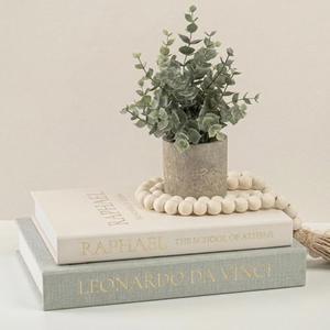 Upgraded Decorative Books for Home Decor - Coffee Table Faux Books for Decoration, Linen Fake Book Storage Box for Entryway, Bookshelf, Modern, Boho, Farmhouse & Neutral Aesthetic Decor, Set of 2