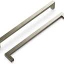 Hickory Hardware Solid Core Kitchen Cabinet Pulls, Luxury Cabinet Handles, Hardware for Doors & Dresser Drawers, 8-13/16 Inch (224mm) Hole Center, Stainless Steel, Skylight Collection(Pack of 1)