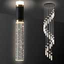 szcflaghip High Ceiling Chandelier Modern Crystal Chandelier for Entryway Long Spiral Dimmable Long Staircase High Foyer with Remote Controller 24 lights