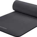 Retrospec Solana Yoga Mat Thick 1/2in Non-Slip Workout Mat with Nylon Strap - 72x24in Exercise Mat for Pilates, Stretching & Fitness - BPA Free, Easy Clean