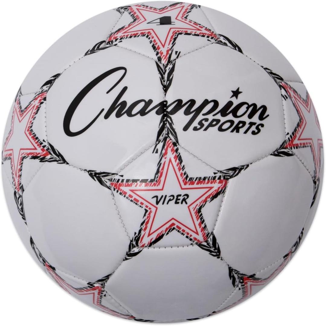 Champion Sports Viper Soccer Ball TPU Soft-Touch Training Ball in Sizes 3,4,5 for Indoor/Outdoor Play