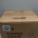 COLAMY Upholstered Dining Chairs Set of 2, Modern Kitchen Chairs with Back, Leather Side Dining Room Chairs with Wood Legs for Kitchen Dining Room Restaurant,Dark Brown