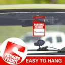 500 Pcs Parking Permit Hang Tags Bulk, Temporary Passes Parking Placards Plastic Blank PVC 3 x 5 Inch for Car Rear View Mirror Windshield Vehicle Park Management(Red)
