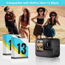Battery Charger for Hero 13 Black, 3-Pack 2200mAh Battery USB Storage 3-Channel Fast Charger Fully Compatible with GoPro Hero 13 Black Official with Micro SD Card Slot