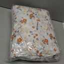 Softan Floral Queen Sheet Set Orange Flower Printed Bed Sheets - 4 Piece Soft Microfiber Patterned Fitted Sheets with 15" Deep Pocket and Corner Straps, Cute Spring Sheets & Pillowcase Set