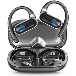 AI Translation Earbuds Real Time,182 Language Translator Earbuds,5-in-1 Open Ear Translator Device,Audifonos Traductores Ingls Espaol,Translating Earbud for Travel Learning with Charging Case,Black