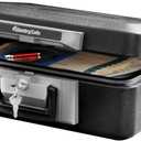 SentrySafe Fireproof Safe Box with Key Lock, Chest Safe with Carrying Handle to Secure Money, Jewelry, Documents, 0.25 Cubic Feet, 6.3 x 15.3 x 12.1 Inches, 1160