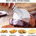 Stainless Steel Pizza Cutter Wheel with Finger Guard - Durable 3 Inch Pizza cutter for pizza oven, Easy to Clean
