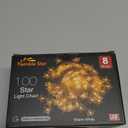 Twinkle Star 100 LED Star String Lights, 33FT Plug in Fairy String Lights Waterproof for Bedroom Decor, Indoor, Outdoor, Wedding Party, Christmas Tree, New Year, Ramadan, Warm White