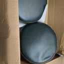 Counter Height Bar Stools, 26" H Backless Bar Stools Set of 4, Upholstered Faux Leather Kitchen Counter Stools, Mid Century Modern, Kitchen Island Home Bar, Pub, Black Blue