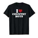 I Love Country Boys Southern Redneck Cowgirl T-Shirt size XL