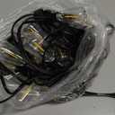 Brightever LED Outdoor String Lights 60FT with 32 Shatterproof ST38 Vintage Edison Bulbs, Outside Hanging Lights Waterproof for Patio, Porch, Deck, Garden, Backyard, Balcony, 2700K Dimmable (60FT-Warm White, Black Wire)