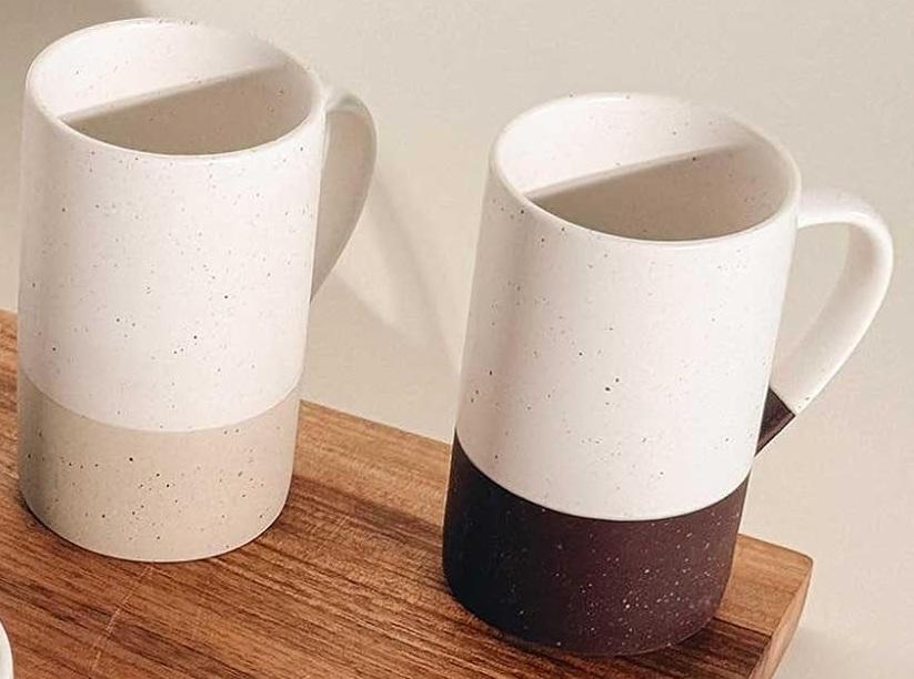 Mora Ceramics 12oz Coffee Mug Set of 2 - Tea Cups with Handle - Microwave and Dishwasher Safe, Perfect For Mug Lovers - Rustic Matte Glaze, Modern Design - Assorted Colors