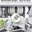 Bonsenkitchen Hand Blender, Immersion Blender with 2 Mixing Speed, Electric Portable Handheld Stick Mixer with Stainless Steel Blades for Soup, Smoothie, Puree, Baby Food, White