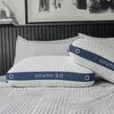 Bedgear Cosmo Cooling Pillow for Sleeping, Dual-Sided Soft & Firm Bed Pillow for Hot Sleepers, Memory Foam Pillow with Cool-to-Touch Washable Cover, Side Back Stomach Sleepers, Standard 3.0