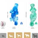 BoYoYo Tough Dog Toys for Aggressive Chewers 2 Pack, Indestructible Dog Toy for Large Dogs, Durable Dog Toys to Keep Them Busy for Large Breed, Teeth Cleaning and Training, Beef Flavor (Blue&Green)