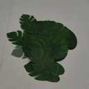 100Pcs Palm Leaves Artificial Tropical Monstera Plant Fake Leaves Safari Birthday Decorations,Jungle Theme Party Supplies,Faux Green Leaf for Hawaiian Luau Tiki Aloha Beach BBQ Table Decoration 3 Size