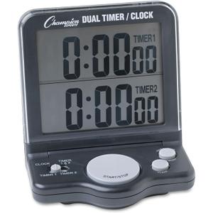 Champion Sports Dual Timer, Black, 4-1/2 in W X 5 in H