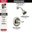 Delta Faucet Foundations 13 Series Single-Function Shower Trim Kit with Single-Spray Shower Head, Stainless BT1321-SS (Valve Not Included)