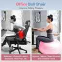 kisnbld Exercise Ball, Extra Thick Yoga Ball for Workout Pregnancy Stability, 4 Sizes Anti-Burst Balance Ball with Foot Pump - Heavy Duty Fitness Ball Chair for Office, Home & Gym