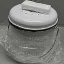 D'Lifeful Kitchen Compost Bin  1.3 Gallon Countertop Farmhouse Compost Container with Lid  Odorless Indoor Food Scrap Pail with 6 Charcoal Filters  Eco-Conscious and Easy to Clean - White