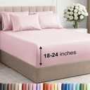Extra Deep Queen Sheet Set - 6 Piece Breathable and Cooling Sheets - Hotel Luxury Bed Sheets Set - Easy Fit - Soft, Wrinkle Free and Comfy Sheets Set - Lavender Pink Sheet Set with Extra Deep Pockets