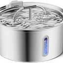 Cat Water Fountain Stainless Steel, 3.2L/108Oz Pet Water Fountain for Drinking, Automatic Metal Dog Water Dispenser Bowl with Quiet Pump, Dual-Stream, Filtration for Cats, Dogs, Multiple Pets Indoor