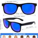 Full Reader Sunglasses Women Men, Womens Mens Reading Sun Glasses Mirroed Pink Blue Lenses Outdoor Not Bifocal Mirrored Blue, 2.5