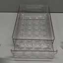 vacane Egg Holder for Refrigerator, 48 Capacity Clear Egg Storage Drawer with Non-Slip Pads, Stackable BPA-Free Egg Organizer Tray for Fridge