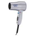 Conair Compact Hair Dryer with Folding Handle, 1875W Travel Blow Dryer with Diffuser and Concentrator Attachments, 2 Heat & 2 Speed Settings, Dual Voltage, Grey