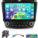 Android 13 Car Stereo for Honda Accord 2003-2007 Radio 10.1 inch 1080P HD IPS Touch Screen Build-in GPS Chip Mirror Link Airplay Android Cast WiFi Bluetooth FM/RDS Backup Camera Mic