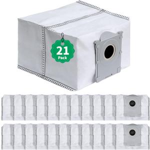 21 Pack Replacement Dust Bags Compatible with ECOVACS DEEBOT X9 PRO Omni, T50 PRO, T50 MAX, X8 PRO Omni, T80 Omni - Large Capacity Disposable Vacuum Cleaner Bags