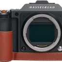 X2D 100C Camera Case, BolinUS Handmade Genuine Real Leather Half Camera Case Bag Cover for Hasselblad X2D 100C Camera Bottom Opening Version + Hand Strap (Brown)