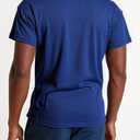 Men's Short Sleeve T-Shirt - Crew Neck Solid Color Quick-Dry Fabric, Navy Blue, L