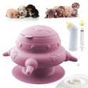 Xuanda Pet Nursing Kit, Puppy Milk Feeder Bottle, Silicone Feeding Nipple for All Breed of Puppy, Kittens and Other Animals (Pink)