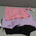 3 Pack Girls Flowy Shorts with Spandex Liner 2-in-1 Youth Butterfly Skirts for Fitness, Running, Sports L